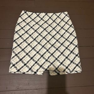 White House Black Market tweed plaid skirt